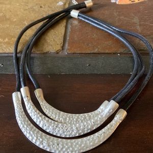 Black and silver necklace
